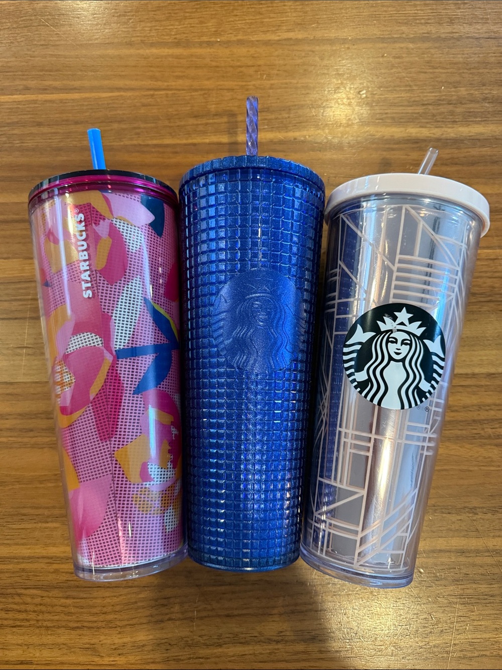 Set of 3 Starbucks tumblers
